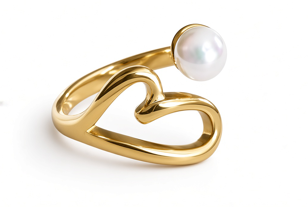 Pearl Heart Ring