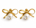 Pearl Bow Earrings